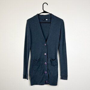 Navy Blue Urban Outfitters BDG Long Cardigan